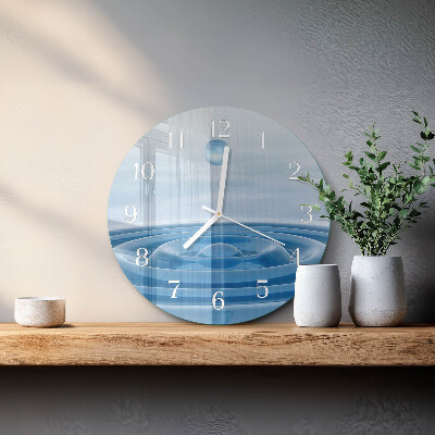 Horloge ronde Eau