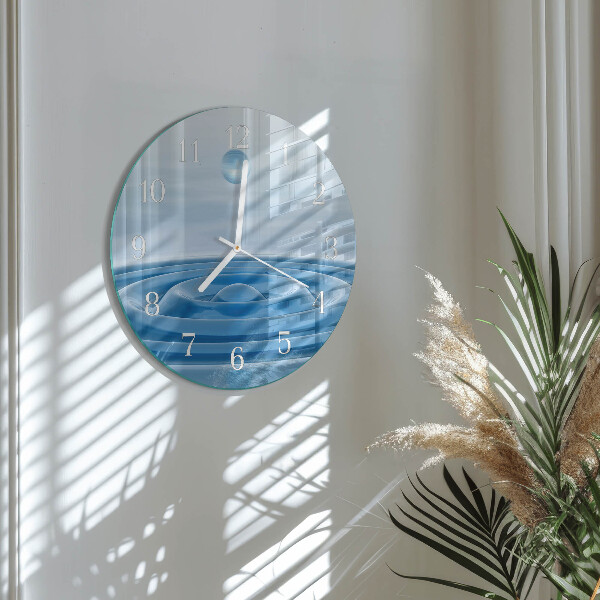 Horloge ronde Eau