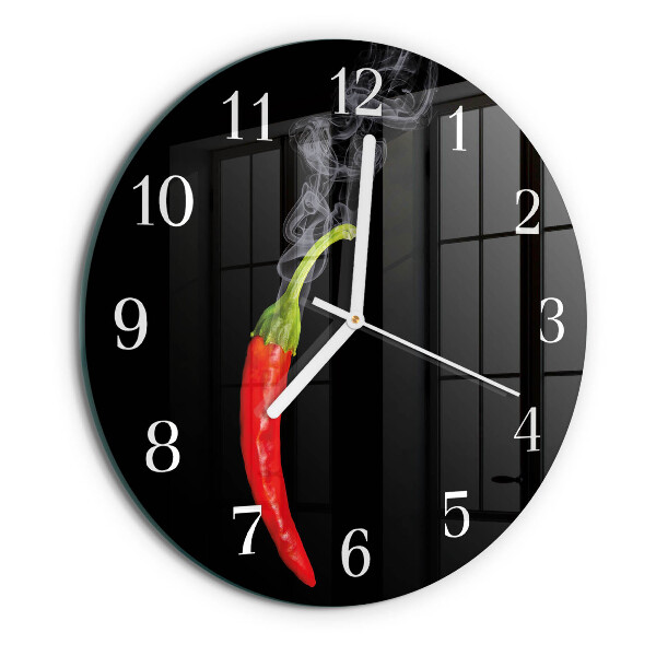Horloge ronde piment