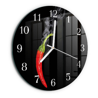 Horloge ronde piment
