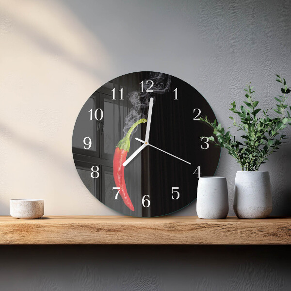 Horloge ronde piment