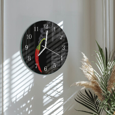 Horloge ronde piment
