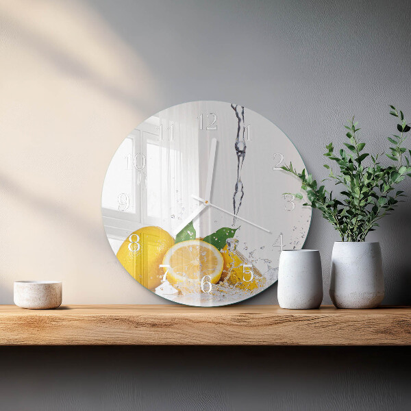 Horloge ronde Citrons