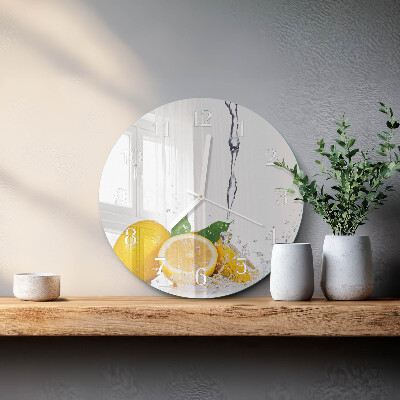 Horloge ronde Citrons