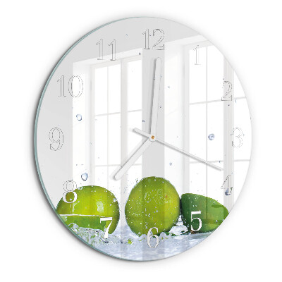 Horloge ronde Citrons verts