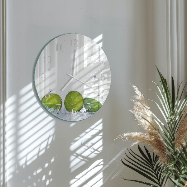 Horloge ronde Citrons verts