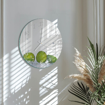 Horloge ronde Citrons verts