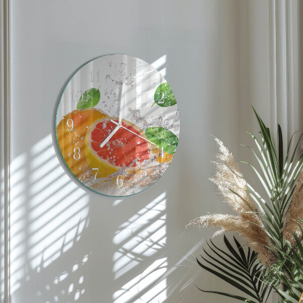 Horloge ronde Pamplemousse