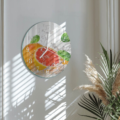 Horloge ronde Pamplemousse