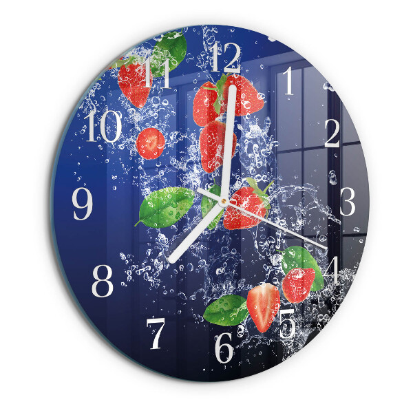 Horloge ronde Fraises