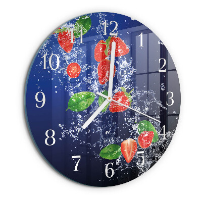 Horloge ronde Fraises
