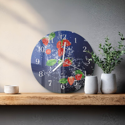 Horloge ronde Fraises