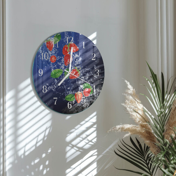 Horloge ronde Fraises