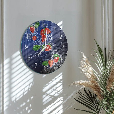 Horloge ronde Fraises