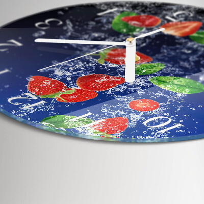 Horloge ronde Fraises