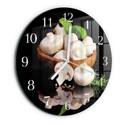 Horloge ronde Champignons