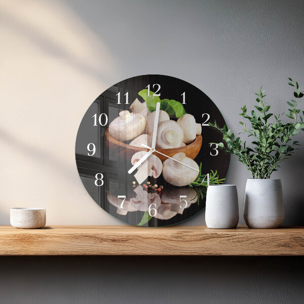 Horloge ronde Champignons