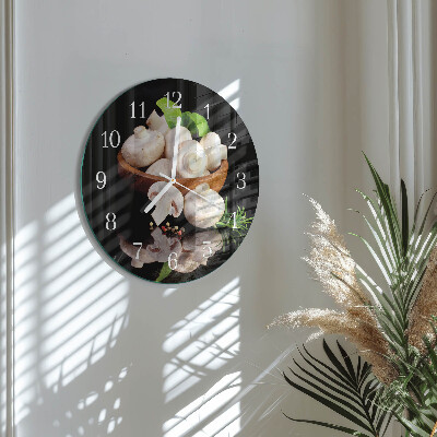 Horloge ronde Champignons