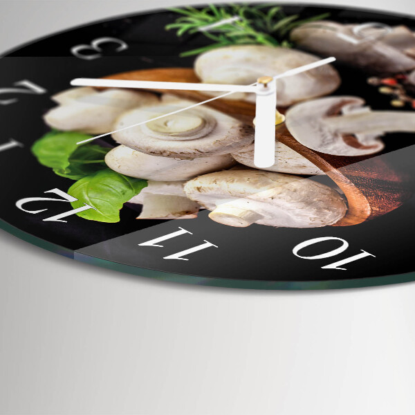 Horloge ronde Champignons