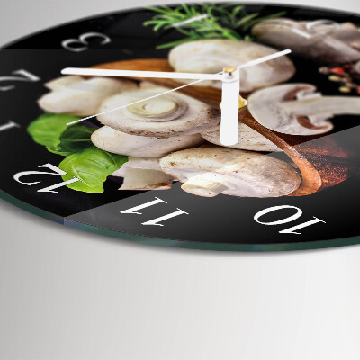 Horloge ronde Champignons