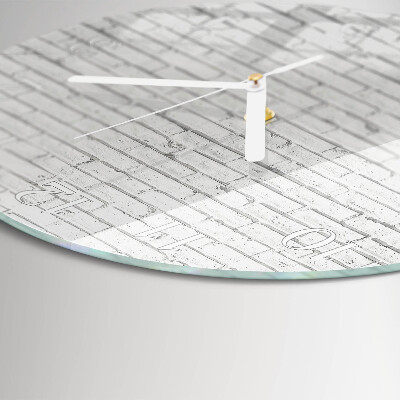 Horloge ronde Mur de briques