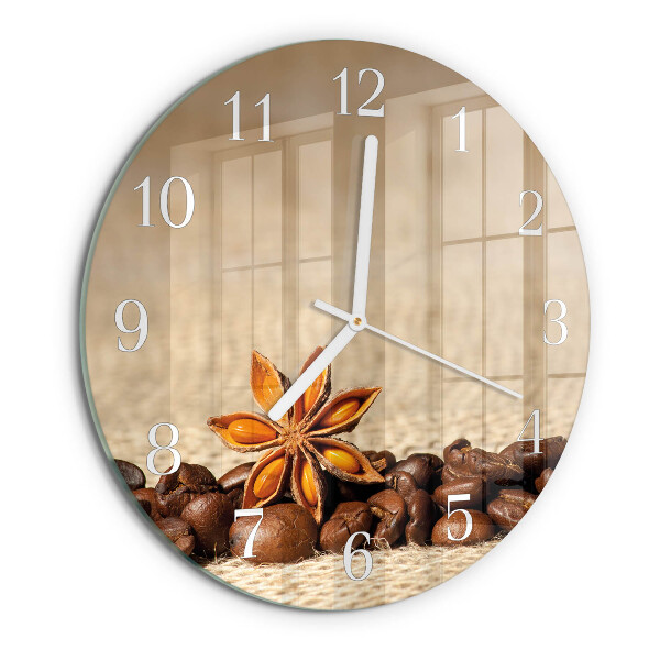 Horloge ronde Café en grains