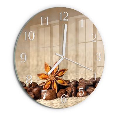 Horloge ronde Café en grains