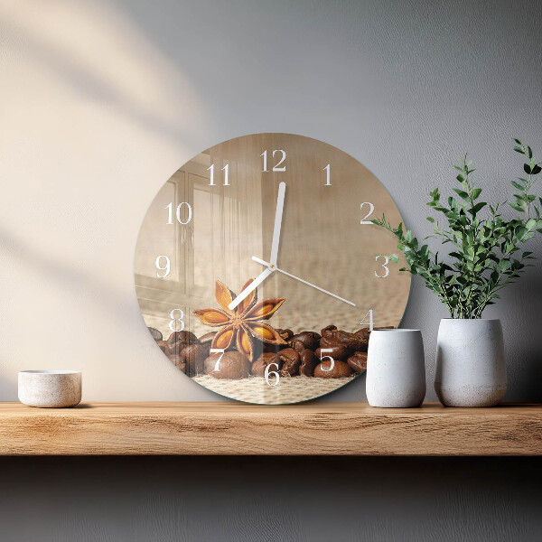 Horloge ronde Café en grains