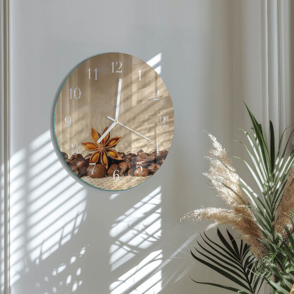 Horloge ronde Café en grains