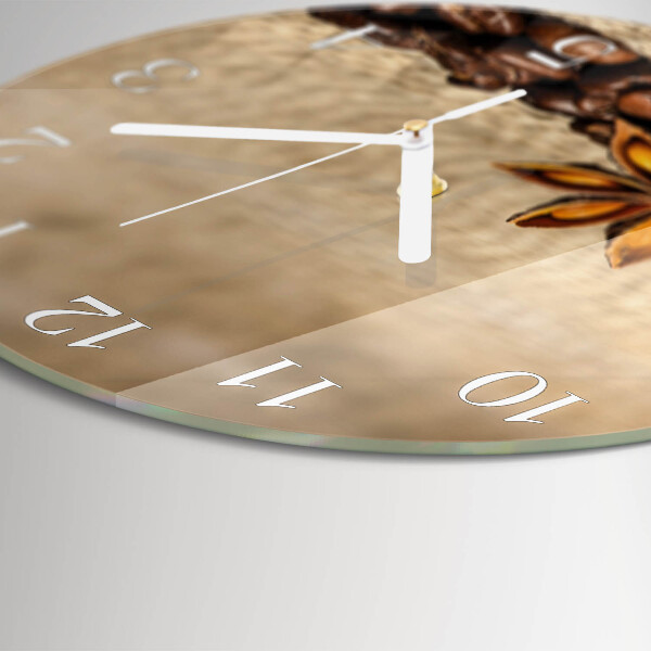 Horloge ronde Café en grains