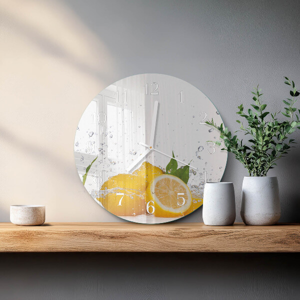 Horloge ronde Citrons