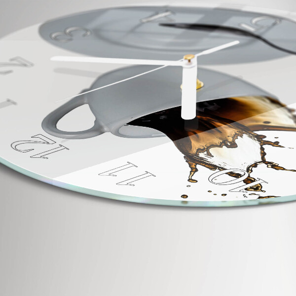 Horloge ronde Une tasse de café