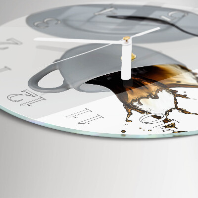 Horloge ronde Une tasse de café