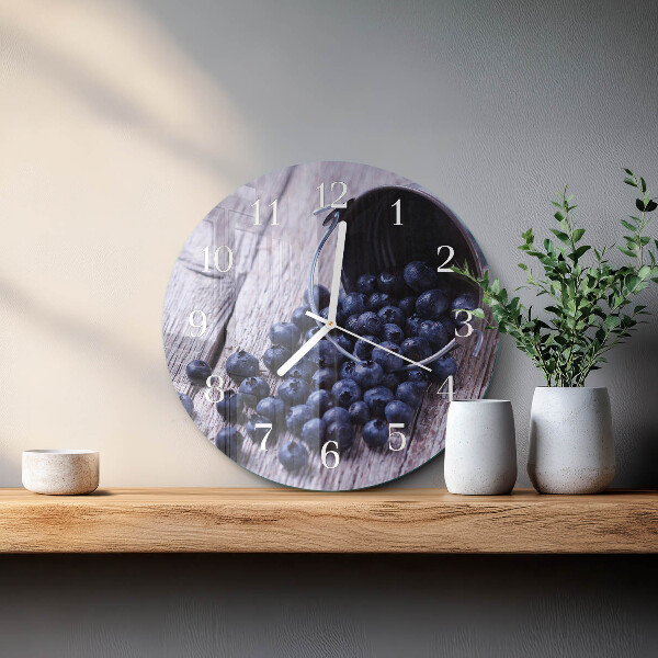 Horloge ronde myrtilles