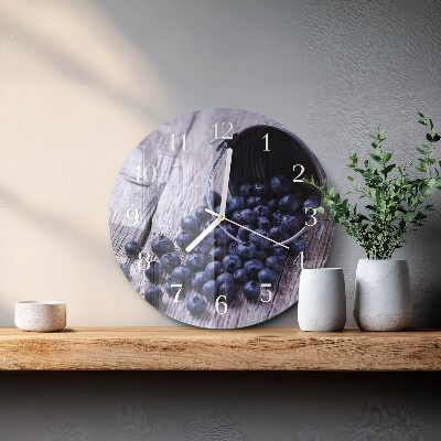 Horloge ronde myrtilles