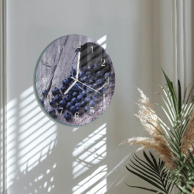 Horloge ronde myrtilles