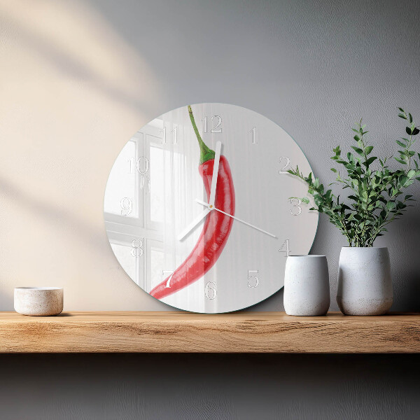 Horloge ronde piment