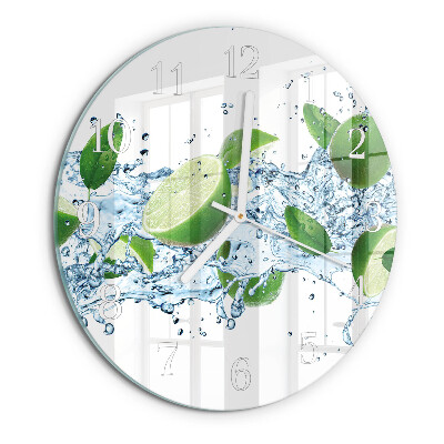 Horloge ronde Citrons verts