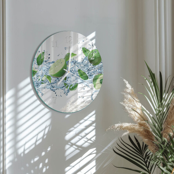 Horloge ronde Citrons verts