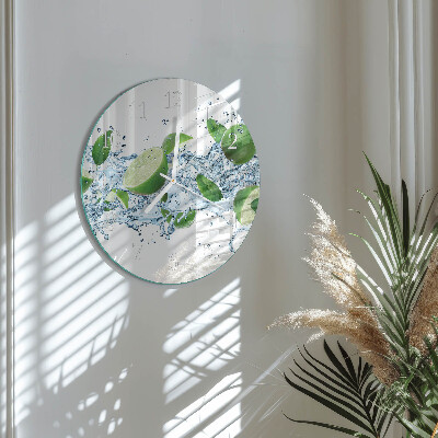 Horloge ronde Citrons verts