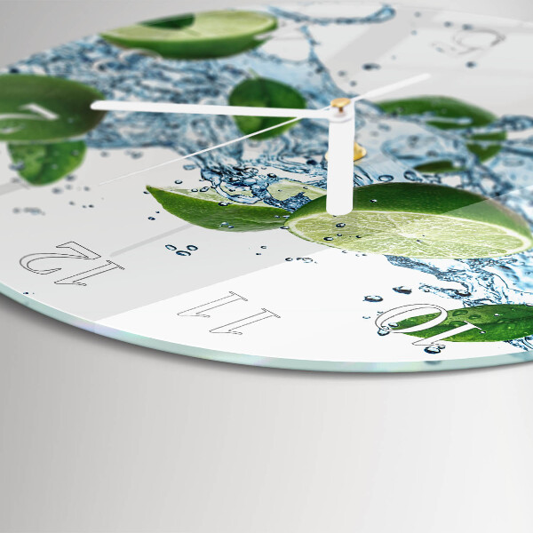 Horloge ronde Citrons verts
