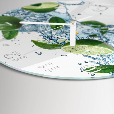 Horloge ronde Citrons verts