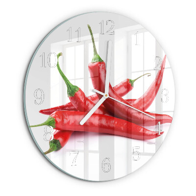 Horloge ronde piments