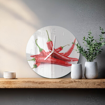 Horloge ronde piments