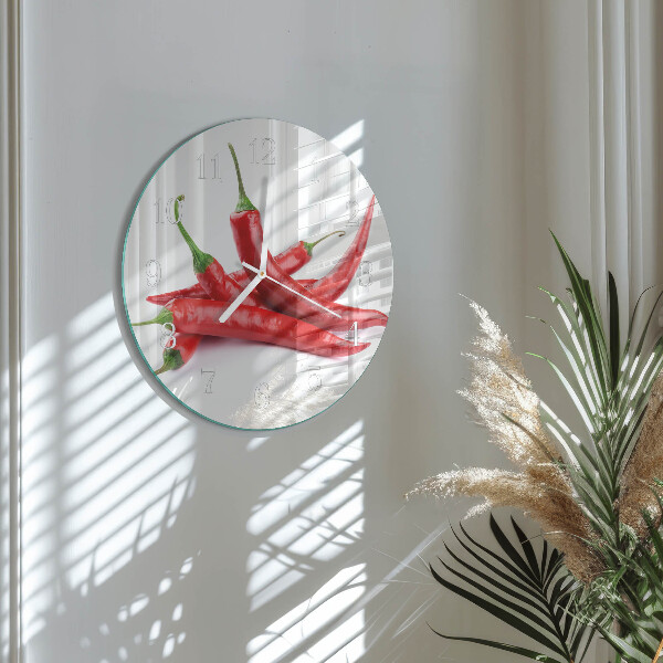 Horloge ronde piments