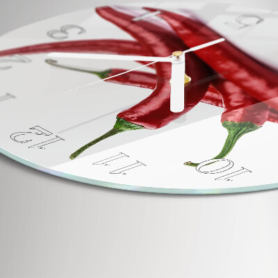 Horloge ronde piments