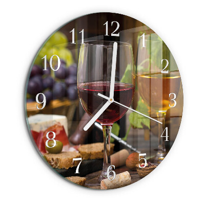 Horloge ronde Verre à vin
