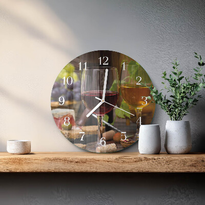 Horloge ronde Verre à vin