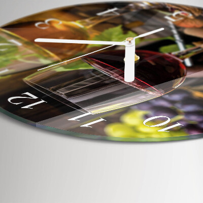 Horloge ronde Verre à vin