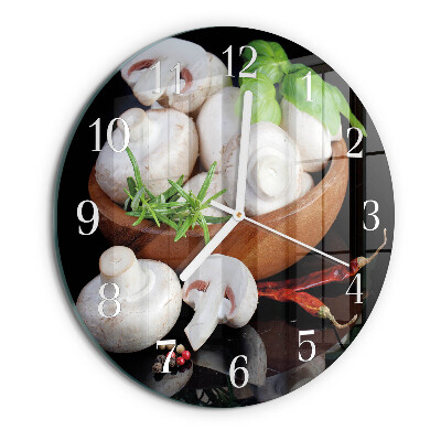 Horloge ronde Champignons